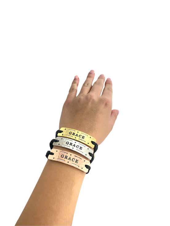 Grace  - Vented In Brooklyn  Power Word Aromatherapy Essential Oil Diffuser Bracelet