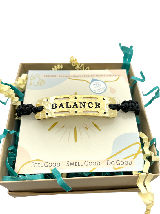 Balance - Vented In Brooklyn Power Word Aromatherapy Diffuser Essential Oil Bracelet