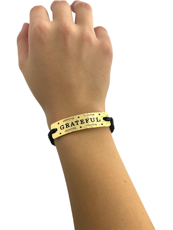 Grateful- Vented In Brooklyn Power Word Aromatherapy Essential Oil Diffuser Bracelet