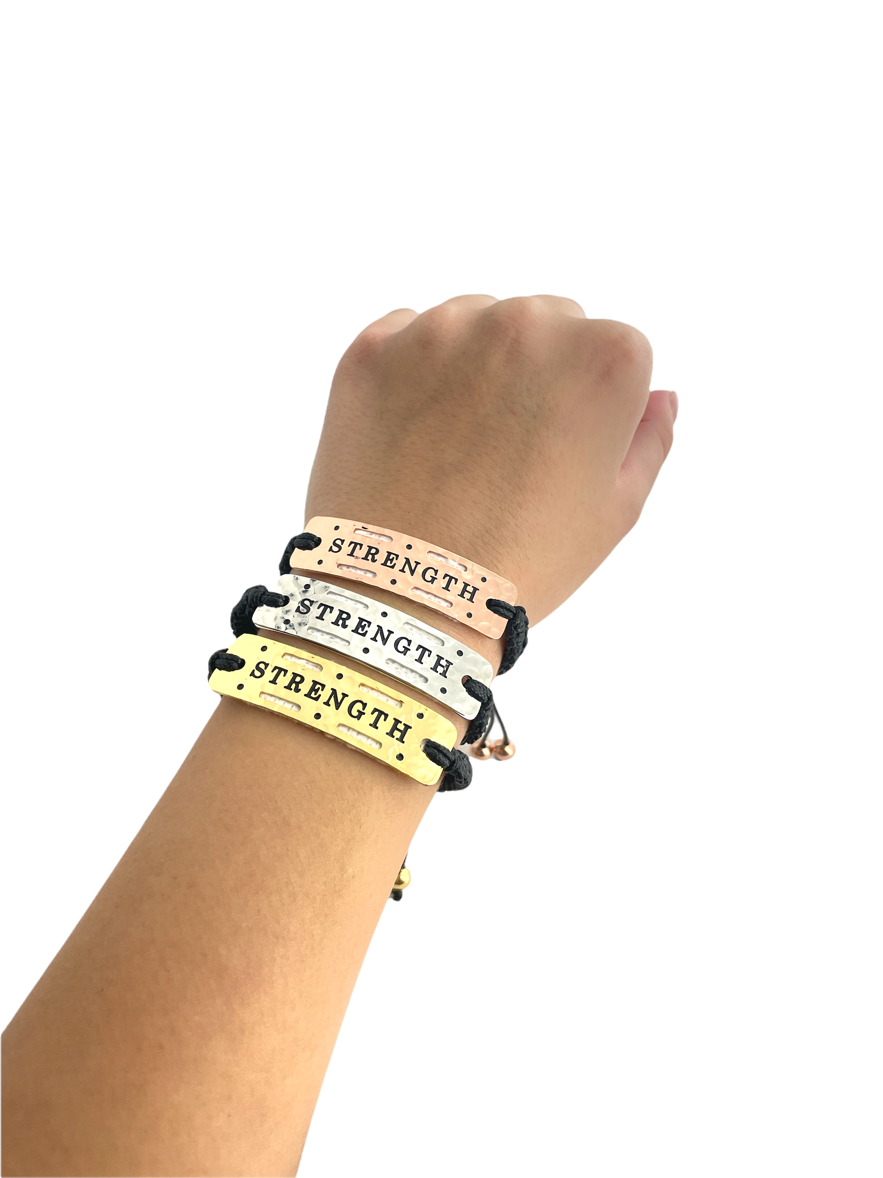 Strength - Vented Power Word Aromatherapy Diffuser Bracelet