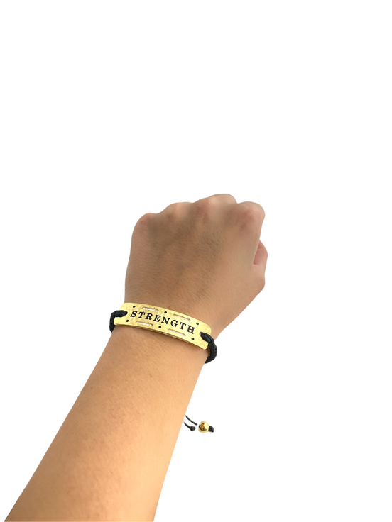 Strength - Vented In Brooklyn Power Word Aromatherapy Essential Oil Diffuser Bracelet