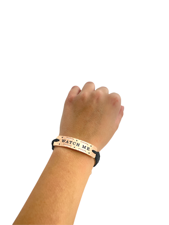 Watch Me - Vented Power Word Aromatherapy Diffuser Bracelet