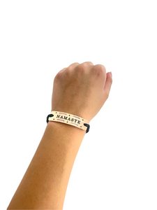 Namaste- Vented In Brooklyn Power Word Aromatherapy Essential Oil Diffuser Bracelet