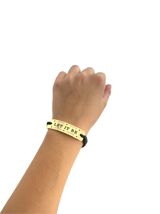 Let It Be - Vented In Brooklyn Power Word Aromatherapy Essential Oil Diffuser Bracelet