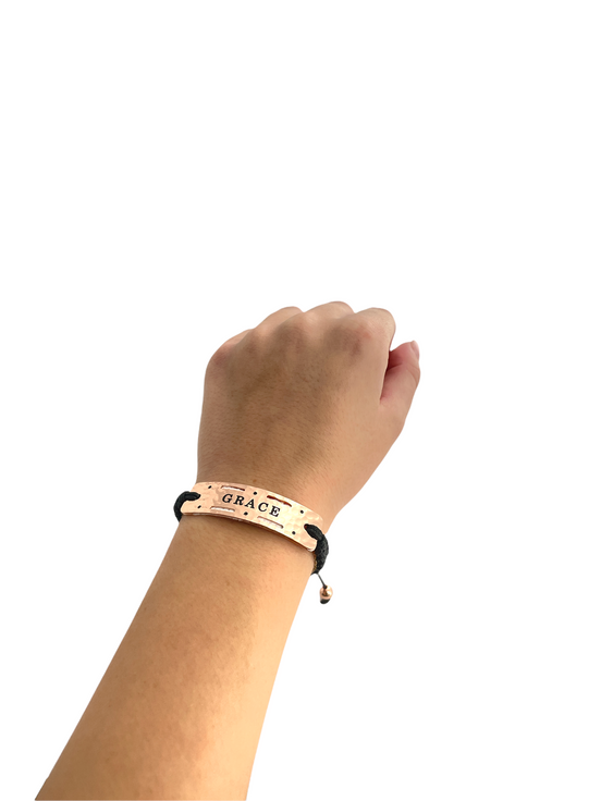 Grace  - Vented In Brooklyn  Power Word Aromatherapy Essential Oil Diffuser Bracelet