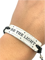 Load image into Gallery viewer, Be The Light- Vented Power Word Aromatherapy Diffuser Bracelet
