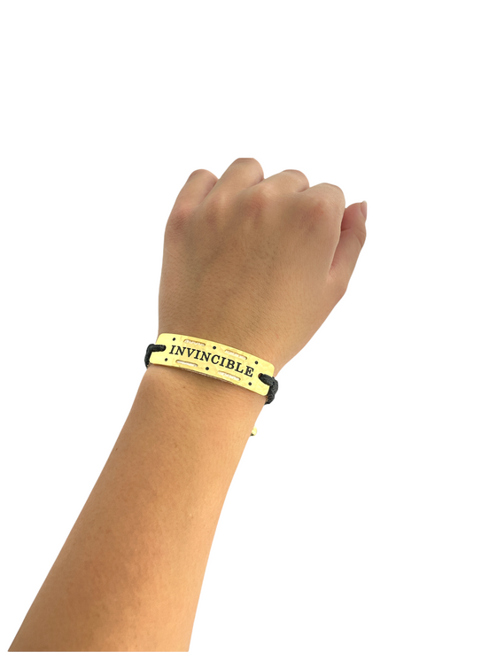 Invincible Vented In Brooklyn Power Word Aromatherapy Essential Oil Diffuser Bracelet