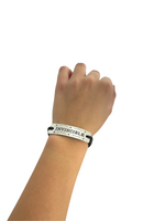 Load image into Gallery viewer, Invincible Vented In Brooklyn Power Word Aromatherapy Essential Oil Diffuser Bracelet
