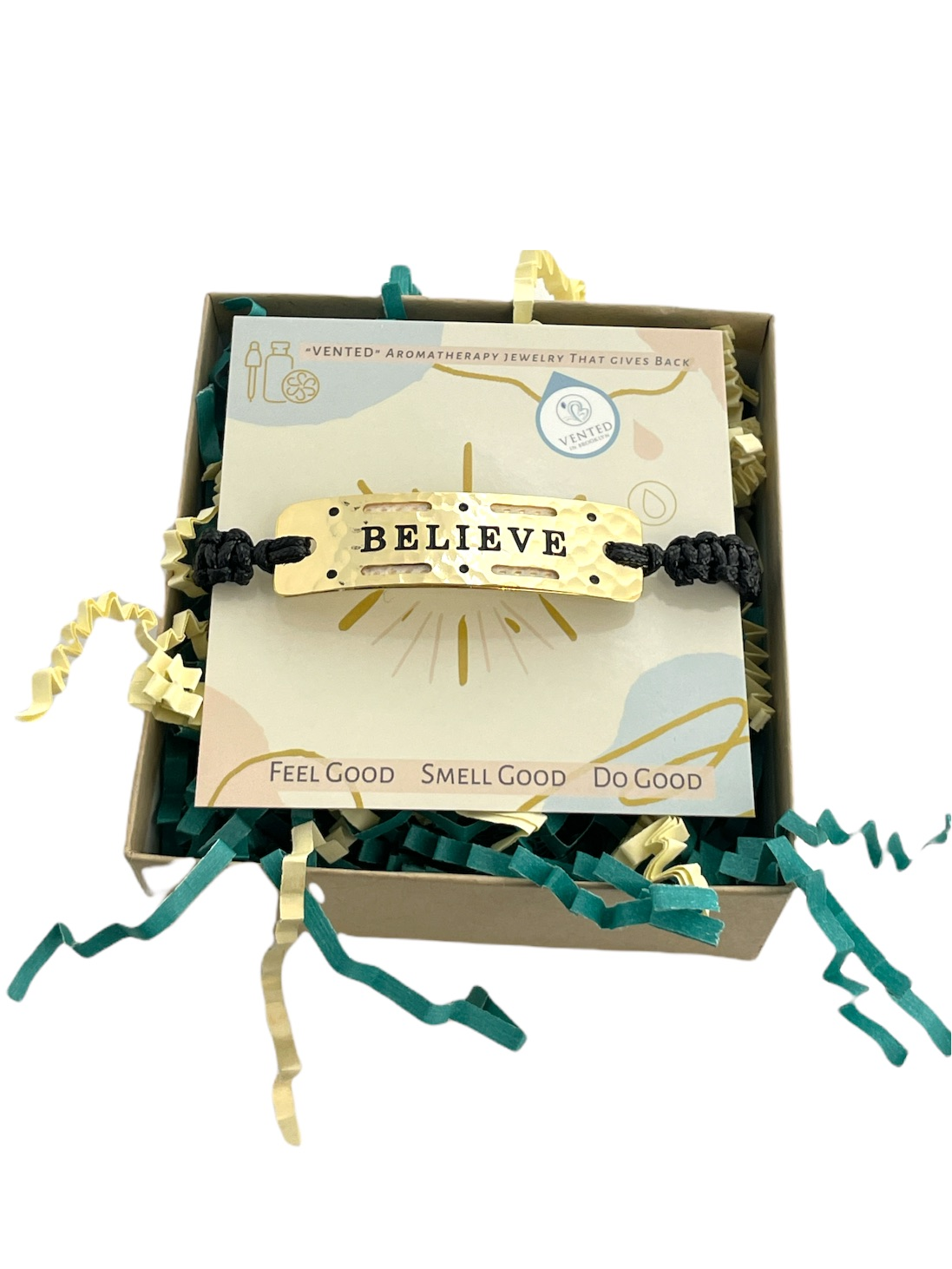 Believe- Vented Power Word Aromatherapy Diffuser Bracelet