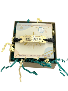 Believe- Vented In Brooklyn Power Word Aromatherapy Essential Oil Diffuser Bracelet