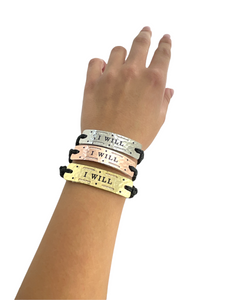 I Will- Vented Power Word Aromatherapy Diffuser Bracelet