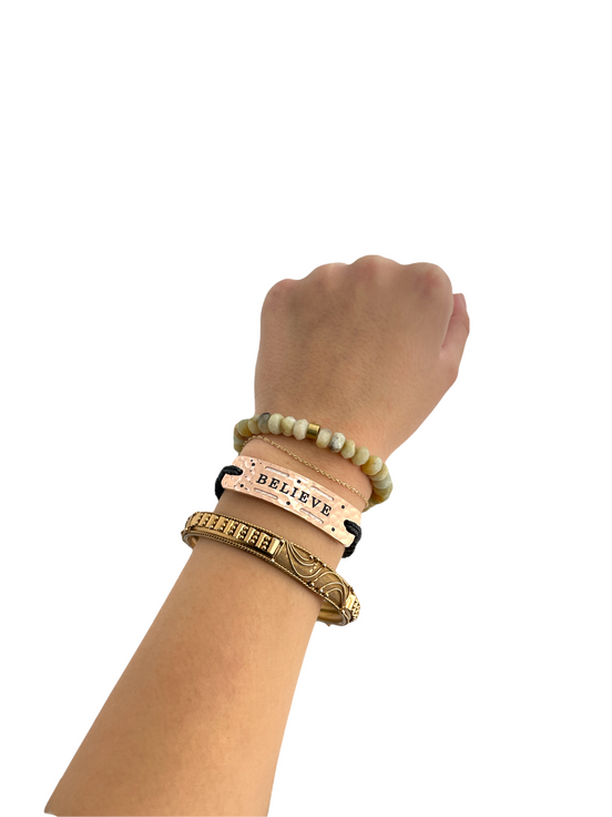 Fearless  - Vented In Brooklyn Power Word Aromatherapy Essential Oil Diffuser Bracelet