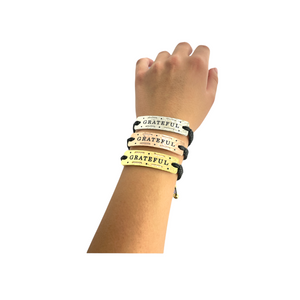 Grateful- Vented Power Word Aromatherapy Diffuser Bracelet