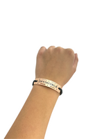 Load image into Gallery viewer, Invincible Vented In Brooklyn Power Word Aromatherapy Essential Oil Diffuser Bracelet
