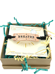 Breathe - Vented In Brooklyn Power Word Aromatherapy Essential Oil Diffuser Bracelet