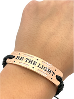 Load image into Gallery viewer, Be The Light- Vented Power Word Aromatherapy Diffuser Bracelet
